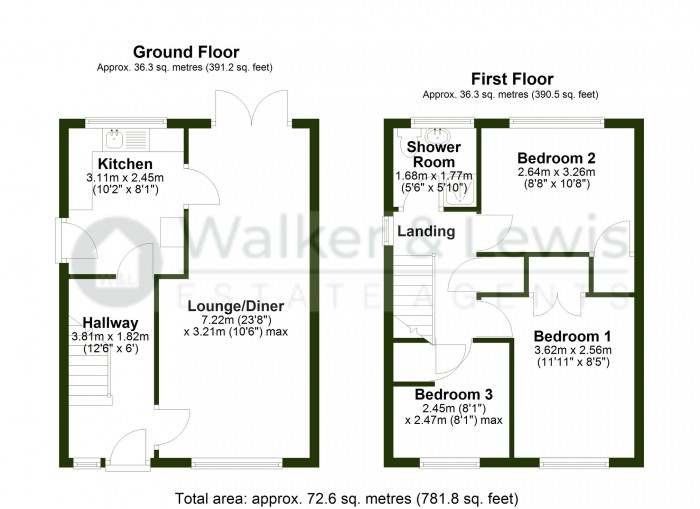 Floorplan for Swn Y Nant, Church Village, Pontypridd