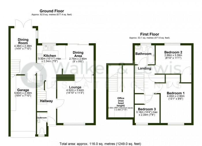 Floorplan for Towyn Way, Tonteg, Pontypridd