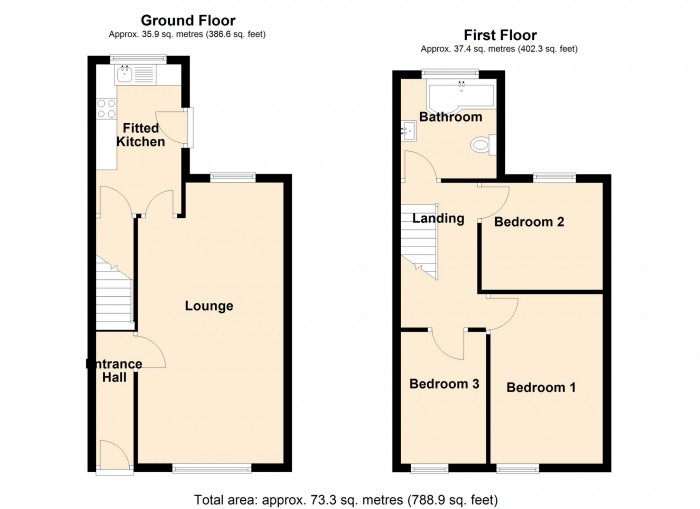 Floorplan for William Street, Merthyr Tydfil