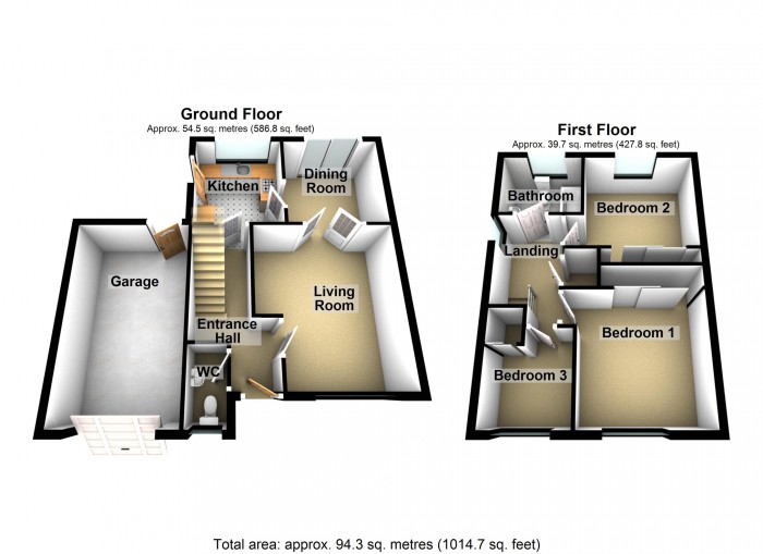 Floorplan for Trevithick Gardens, Merthyr Tydfil
