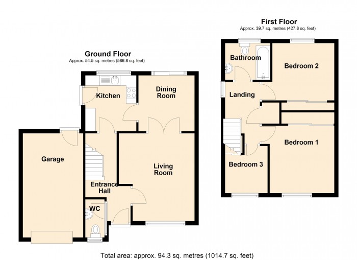 Floorplan for Trevithick Gardens, Merthyr Tydfil