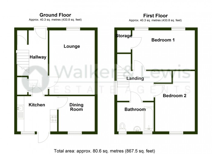 Floorplan for Penlan View, Merthyr Tydfil, CF47 8NJ