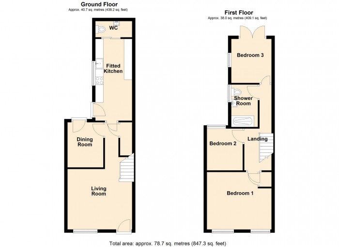 Floorplan for Tyntaldwyn Road, Troedyrhiw, Merthyr Tydfil