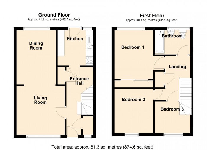 Floorplan for Morien Crescent, Pontypridd