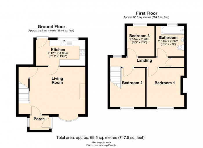 Floorplan for Mount Pleasant, Heolgerrig, Merthyr Tydfil, CF48 1RY