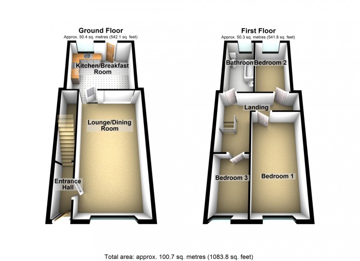 Floorplan for Hankey Terrace, Merthyr Tydfil