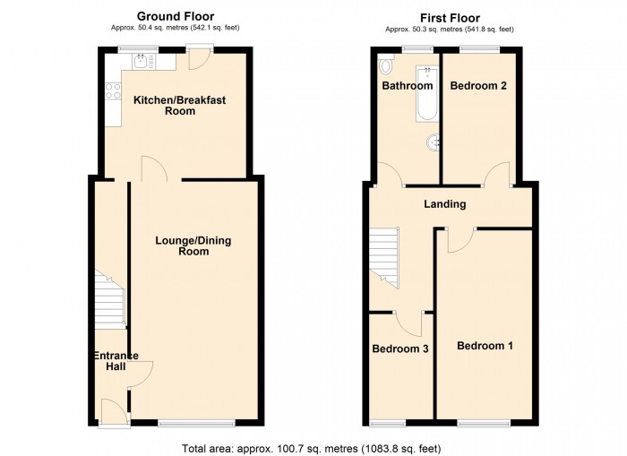 Floorplan for Hankey Terrace, Merthyr Tydfil