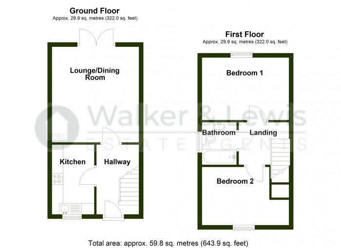 Floorplan for Bishops Grove, Merthyr Tydfil, CF47 9LJ