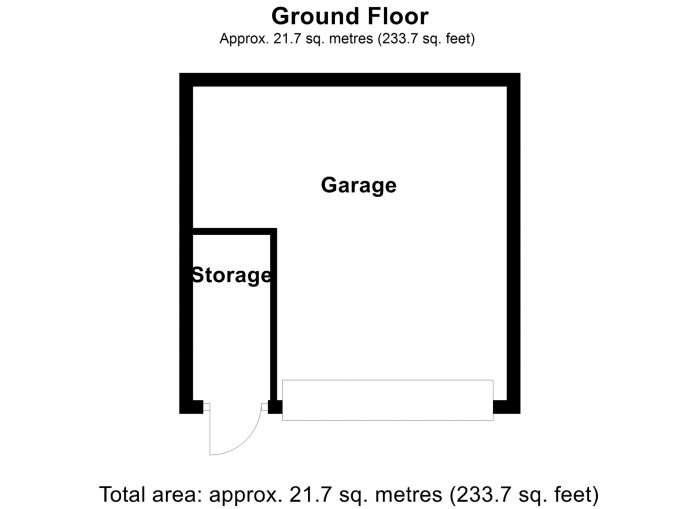 Floorplan for Garage to the rear of Court Terrace, Merthyr Tydfil, CF47 0DL