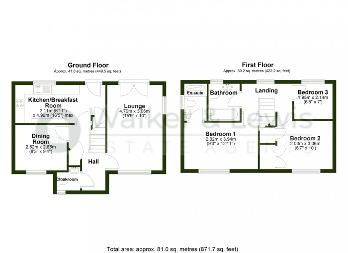 Floorplan for Mountain Rise, Heolgerrig, Merthyr Tydfil