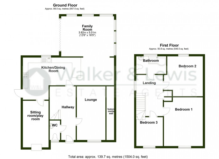 Floorplan for The Hawthorns, Pant, Merthyr Tydfil, CF48 2EJ