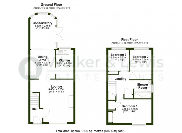 Floorplan for Carn Celyn, Beddau, Pontypridd