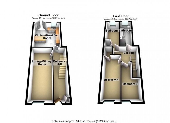 Floorplan for Seward Street, Penydarren, Merthyr Tydfil