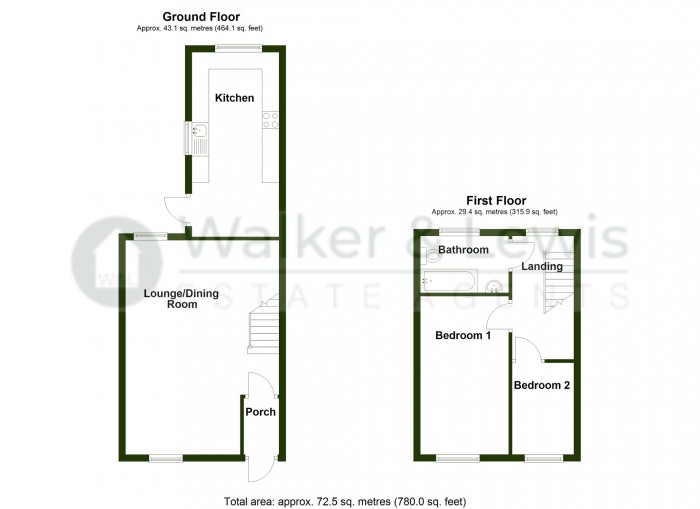 Floorplan for Pleasant View, Bedlinog, Treharris, CF46 6SF