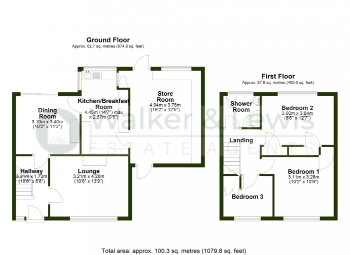 Floorplan for Alfred Street, Gilfach Goch, Porth