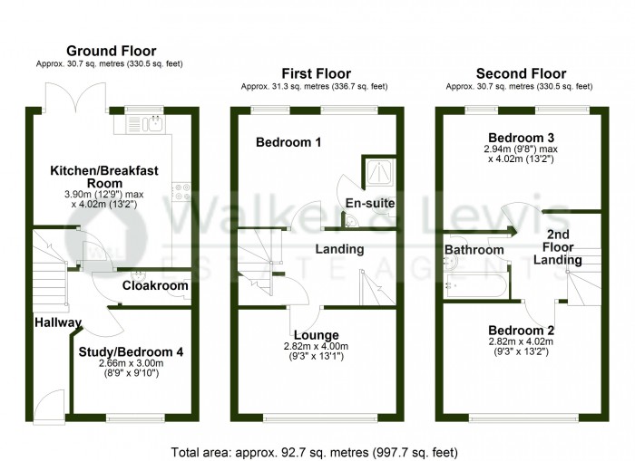 Floorplan for Rhodfa Ieuan, Capel Llanilltern, Cardiff