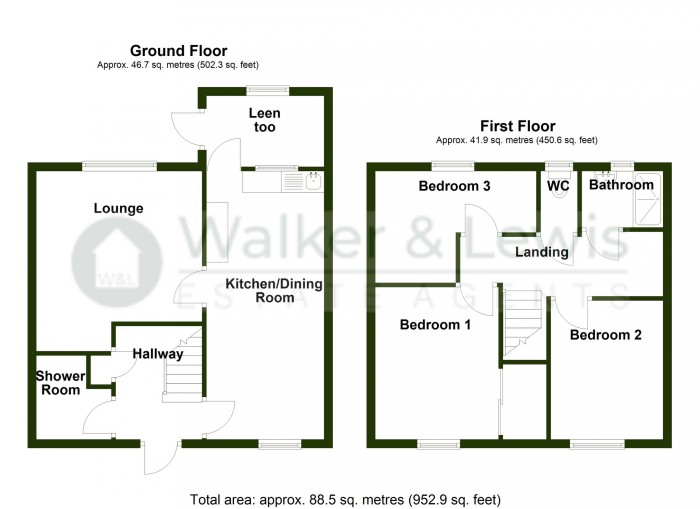 Floorplan for Holly Way, Merthyr Tydfil, Cf47 9SL
