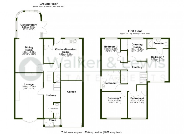 Floorplan for Maes Yr Afon, Pontyclun