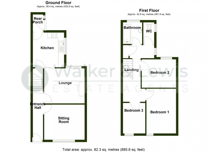 Floorplan for Highland View, Merthyr Tydfil, CF47 0RB