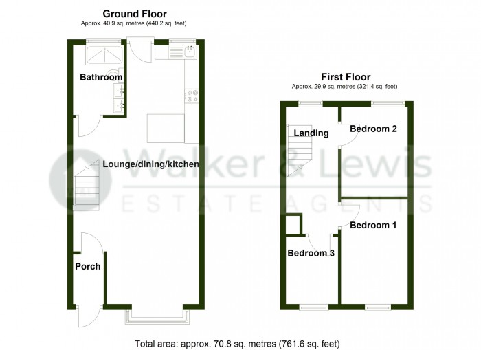 Floorplan for Pleasant View, Troedyrhiw, Merthyr Tydfil, CF48 4LF