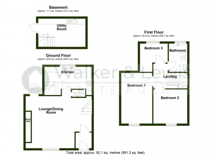 Floorplan for Devonshire House, Margaret Street, Merthyr Tydfil, CF47 8TE