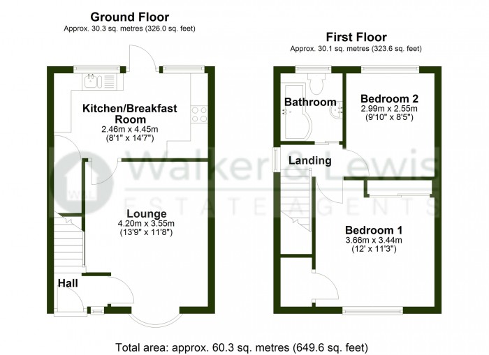 Floorplan for Cynan Close, Beddau, Pontypridd