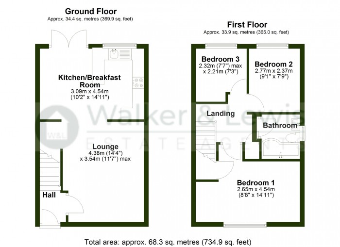 Floorplan for Carn Celyn, Beddau, Pontypridd