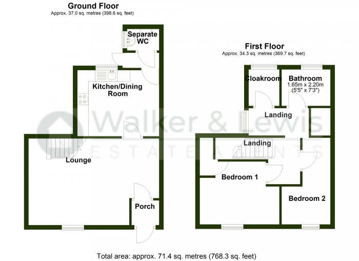 Floorplan for Mount Pleasant Street, Dowlais, Merthyr Tydfil, CF48 3AF
