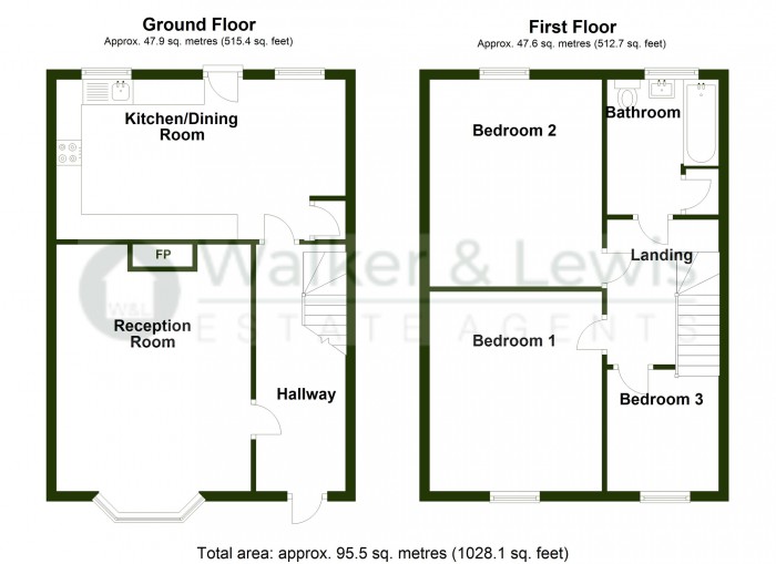 Floorplan for Penybryn, Merthyr Tydfil, CF47 9AJ