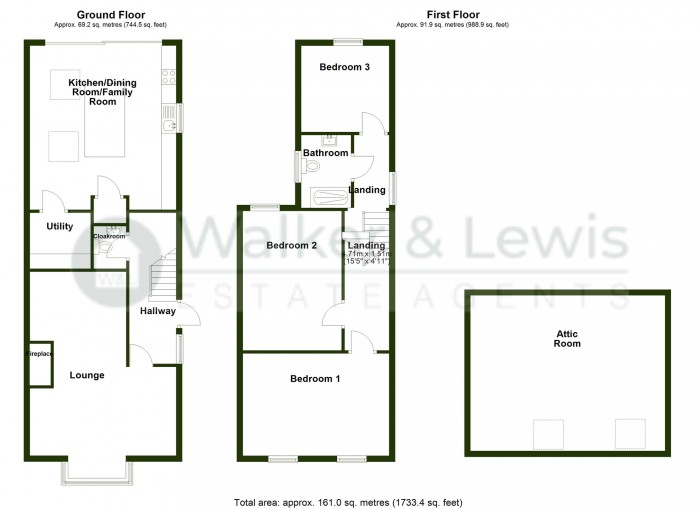 Floorplan for The Parade, Merthyr Tydfil, CF47 0ET