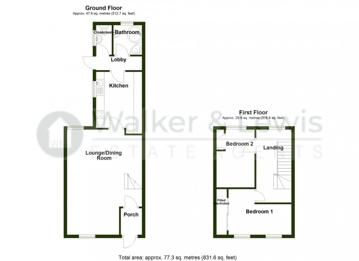 Floorplan for Windsor Place, Treharris, CF46 5AD