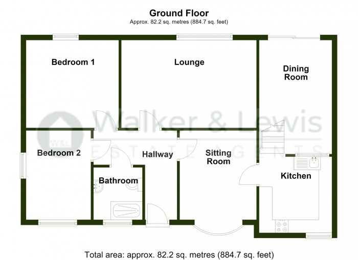 Floorplan for Kingsland, 79 Swansea Road, Merthyr Tydfil, CF48 1NY