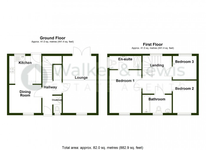 Floorplan for Glynmil Close, Merthyr Tydfil, CF47 0GE