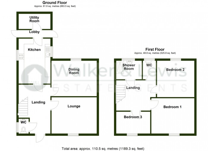Floorplan for Billingham Crescent, Merthyr Tydfil, CF47 9AW