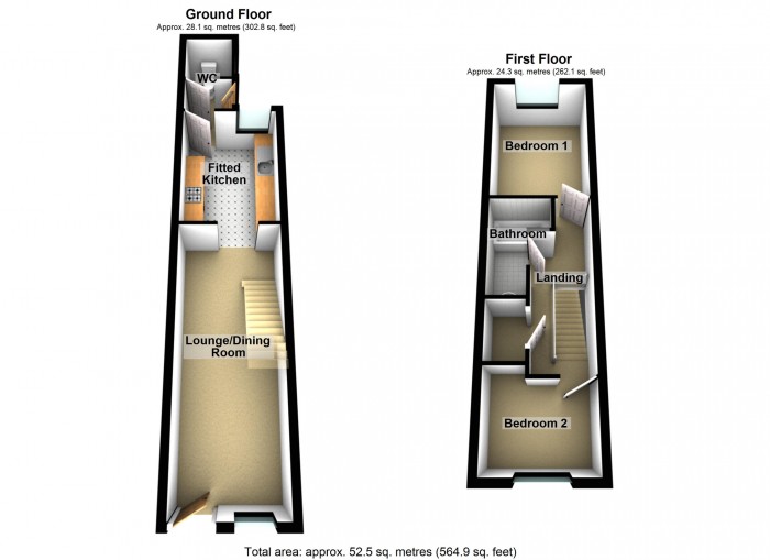 Floorplan for Gilfach Cynon, Merthyr Tydfil