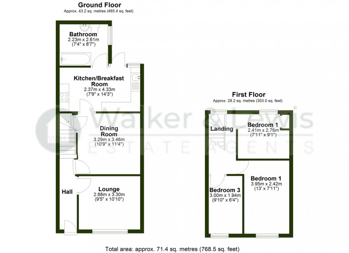 Floorplan for Edmondstown Road, Tonypandy