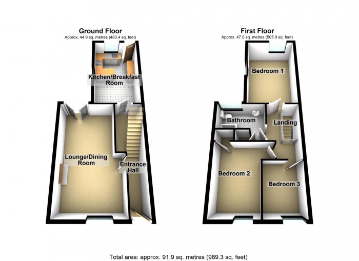 Floorplan for Union Street, Merthyr Tydfil