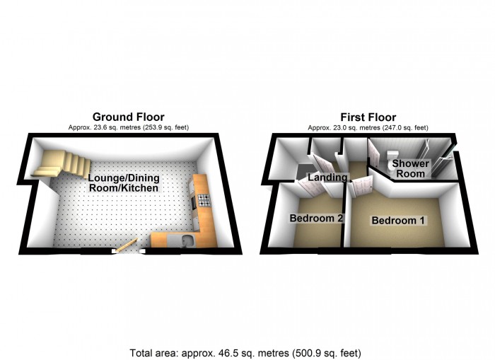 Floorplan for Lower Thomas Street, Merthyr Tydfil