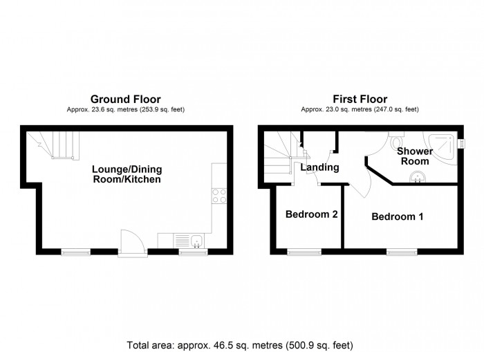 Floorplan for Lower Thomas Street, Merthyr Tydfil