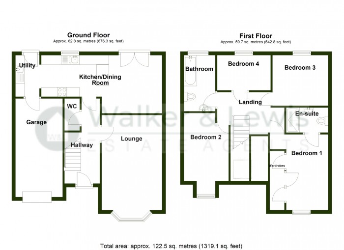 Floorplan for Cwrt Bevan, Merthyr Tydfil, CF47 0AQ