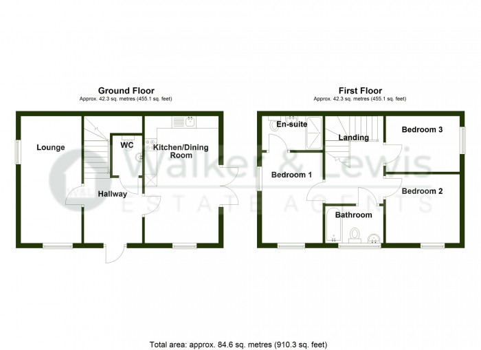Floorplan for Kingfisher Crescent, Merthyr Vale, Merthyr Tydfil, CF48 4TL