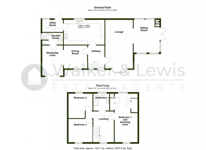 Floorplan for Woodland Way, Heolgerrig, Merthyr Tydfil, CF48 1SQ