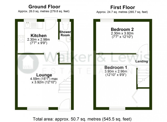 Floorplan for High Street, Gilfach Goch, Porth