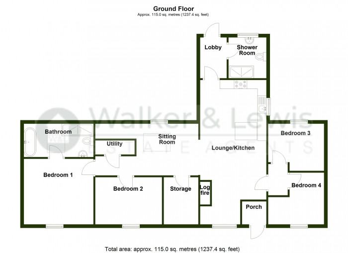 Floorplan for Powell Street, Bedlinog, Treharris, CF46 6RL