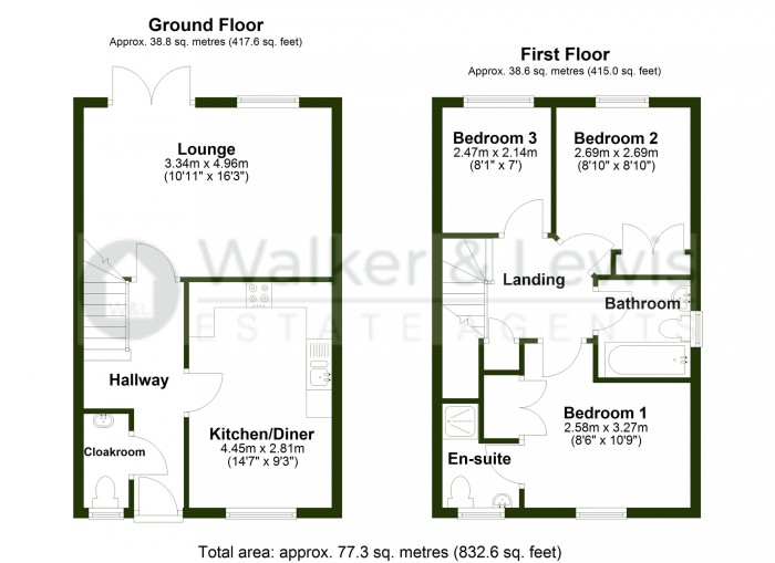 Floorplan for Maes Yr Eglwys, Church Village, Pontypridd