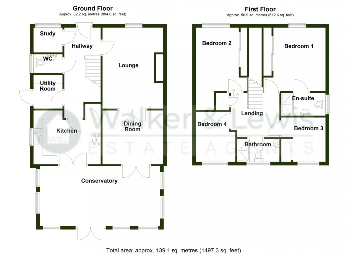 Floorplan for Criccieth Grove, Merthyr Tydfil, CF48 1JY