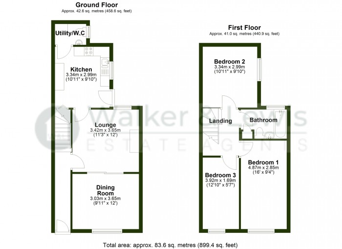 Floorplan for High Street, Gilfach Goch, Porth, Rhondda Cynon Taf