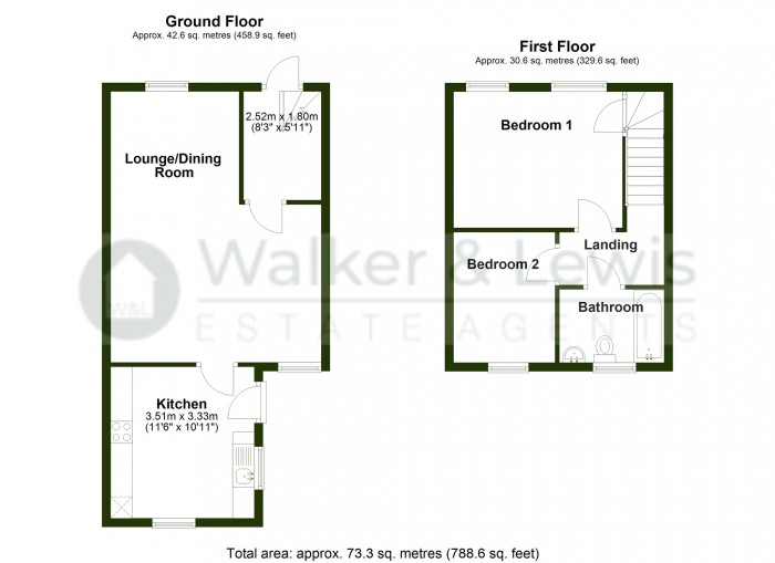 Floorplan for Danyderi Terrace, Merthyr Vale, Merthyr Tydfil, Cf48 4SL