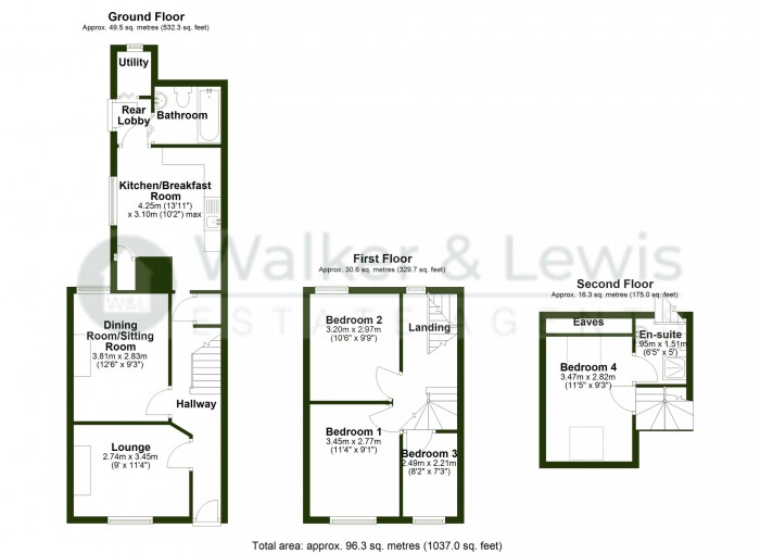 Floorplan for The Parade, Church Village, Pontypridd, Rhondda Cynon Taf