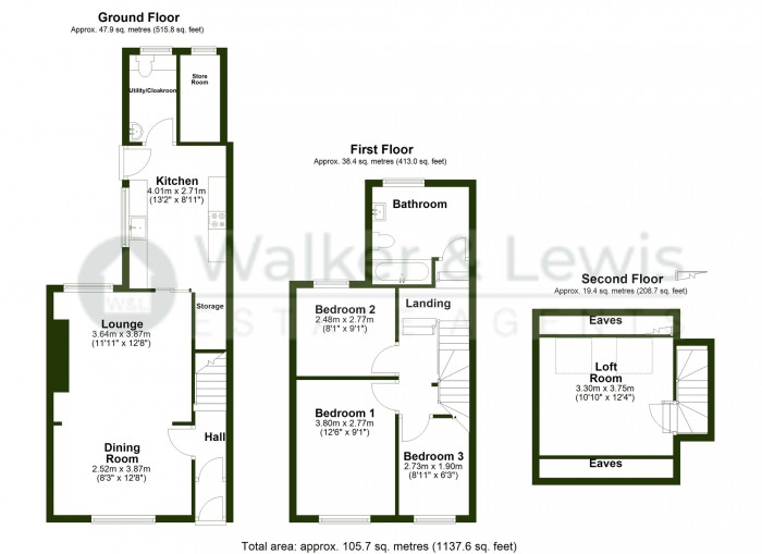 Floorplan for Parish Road, Beddau, RCT